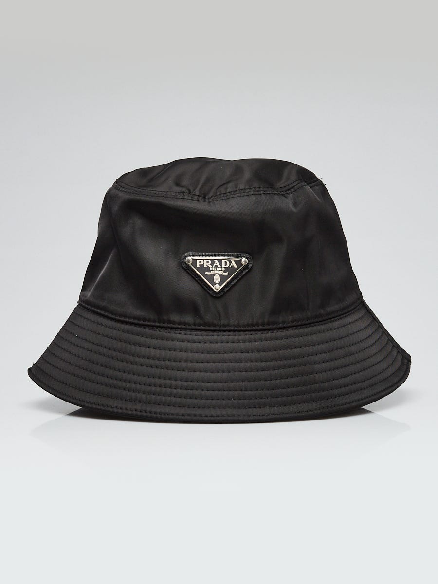 Prada Black Nylon Bucket Hat Size M | Yoogi's Closet