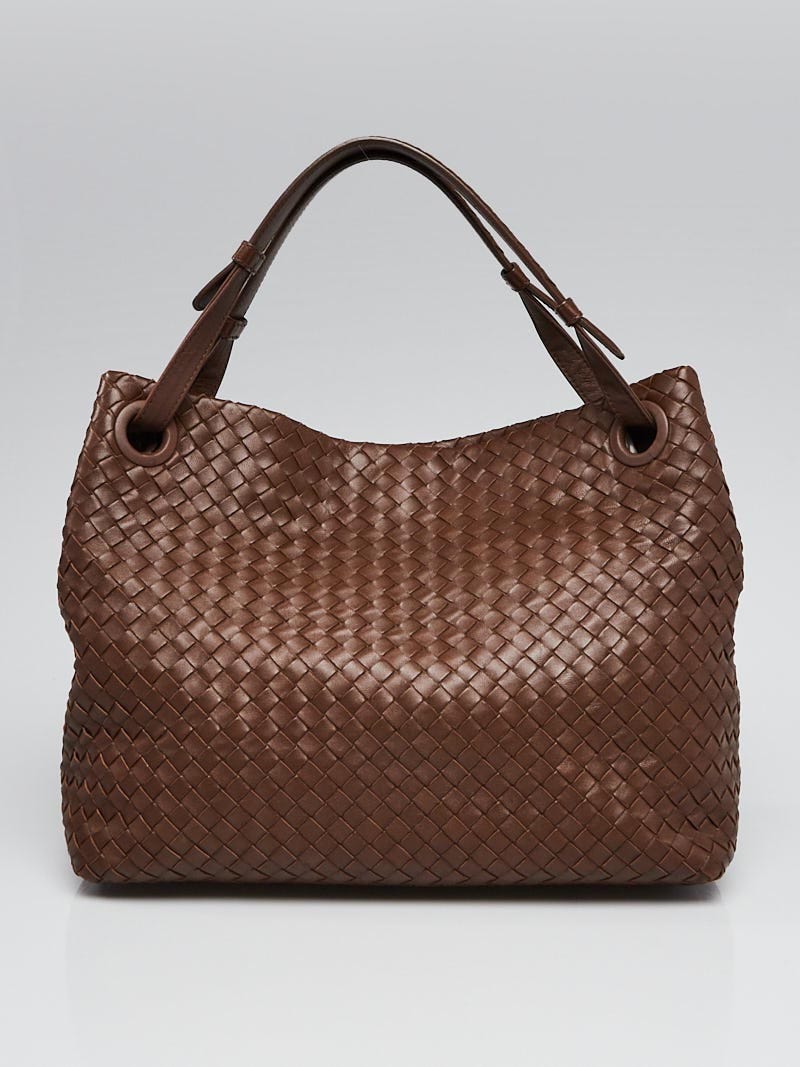 Bottega Veneta Brown Intrecciato Woven Nappa Leather Bella Tote