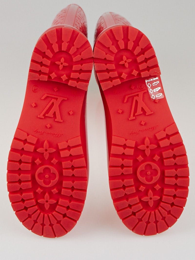 Louis Vuitton Pink Rubber Splash High Rain Boots Size 5.5/36