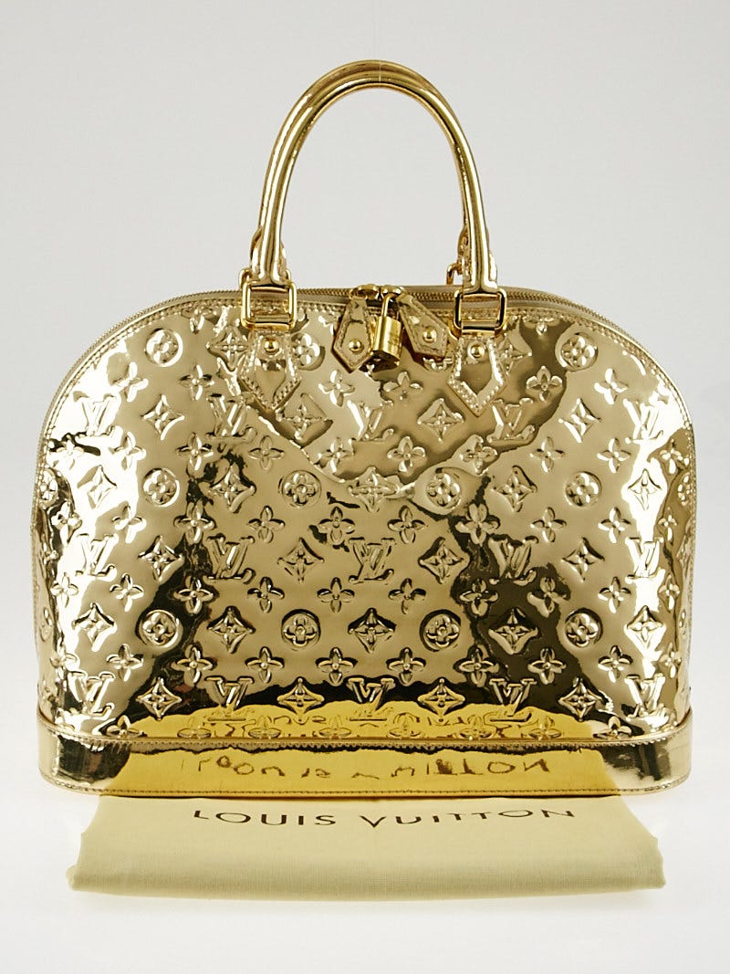 Louis Vuitton Limited Edition Gold Monogram Miroir Alma MM Bag