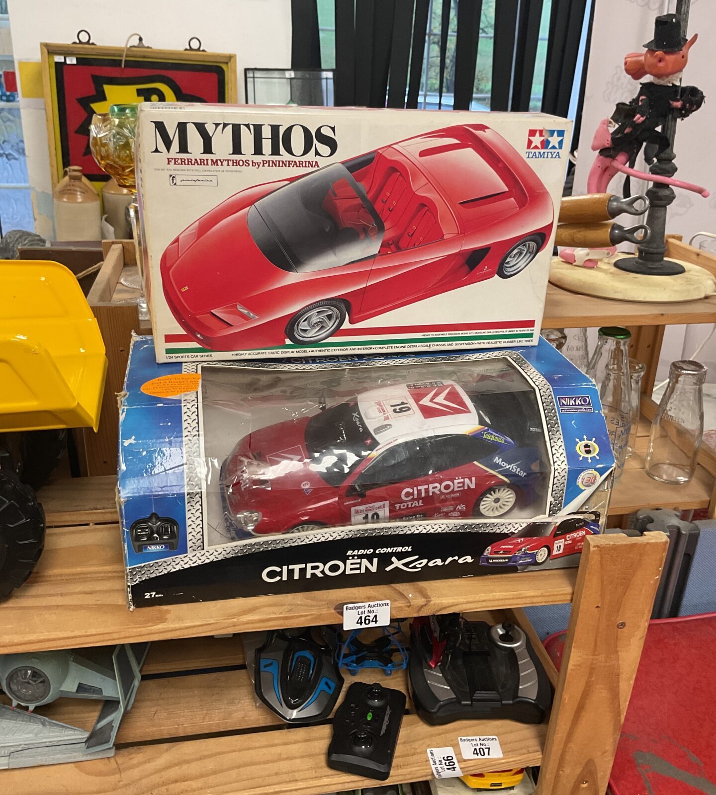 Boxed Nikko Radio Control Citroën Xsara With New Tamiya Ferarri
