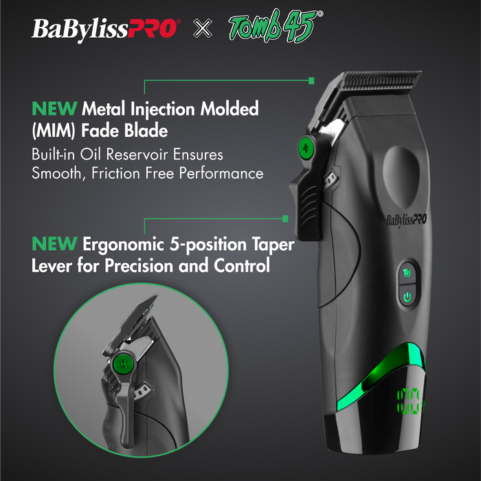 BaBylissPRO x Tomb45® Wireless-Charging Hair Clipper | BaBylissPRO