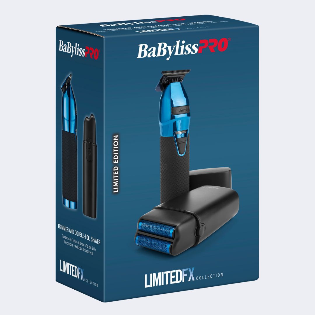 Limited Edition Black & Blue Trimmer and Shaver Gift Set | BaBylissPRO