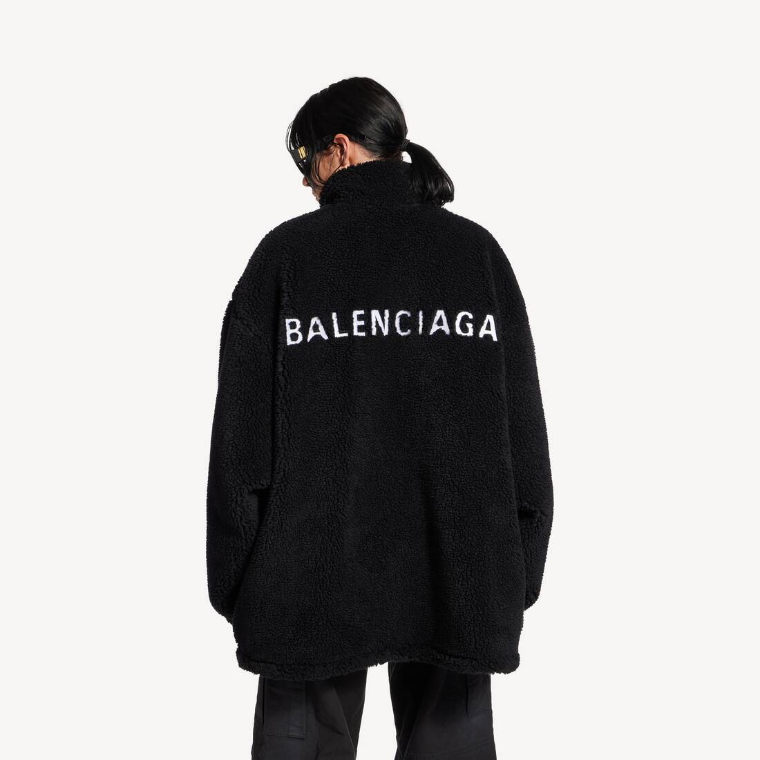 Women's Balenciaga Back Zip-up Jacket in Black | Balenciaga US