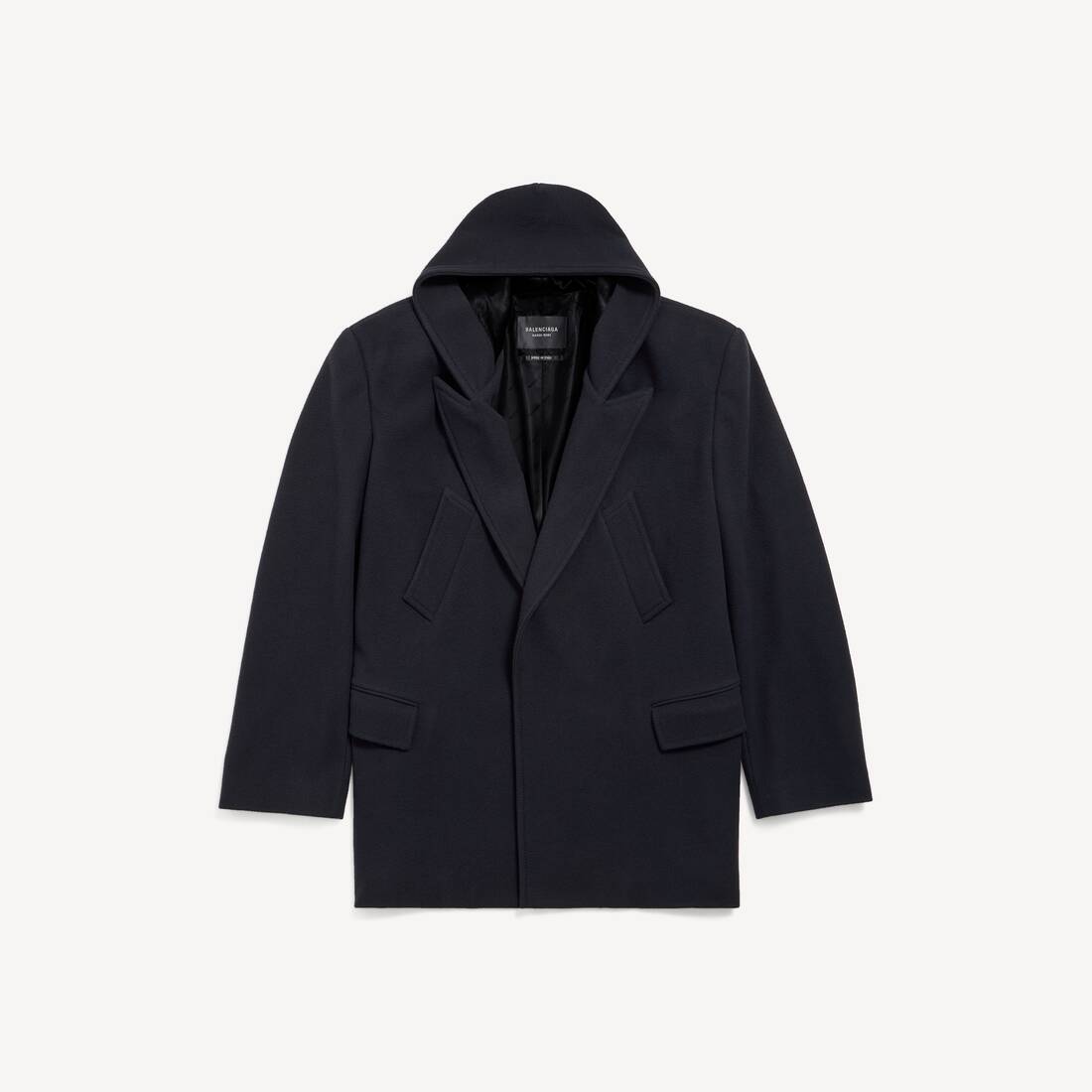 ダークネイビー の メンズ フーデッド ショートコート | Balenciaga JP