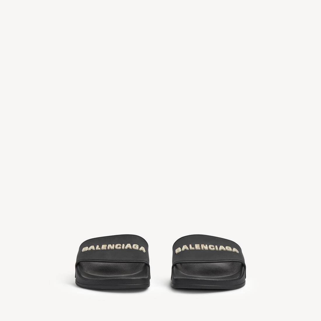 Women's Pool Slide Sandal in Black/white | Balenciaga US