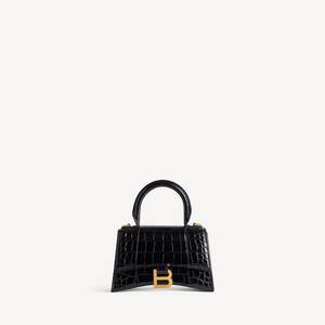 Women's Hourglass Handbag Small in Black | Balenciaga US