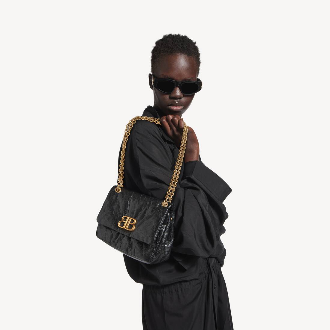 Women's Monaco Bag Mini in Black | Balenciaga US