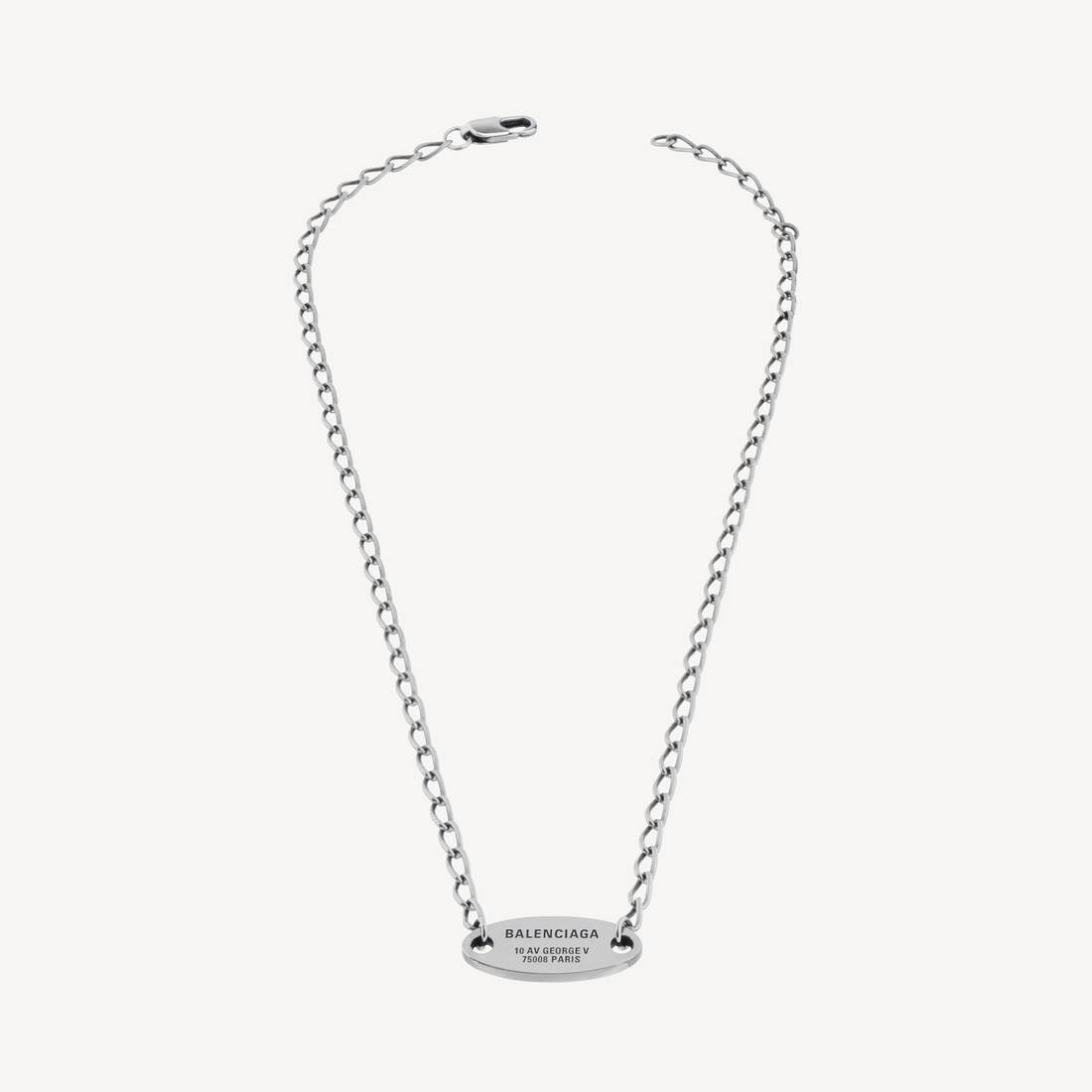 Everyday Necklace in Antique Silver | Balenciaga US