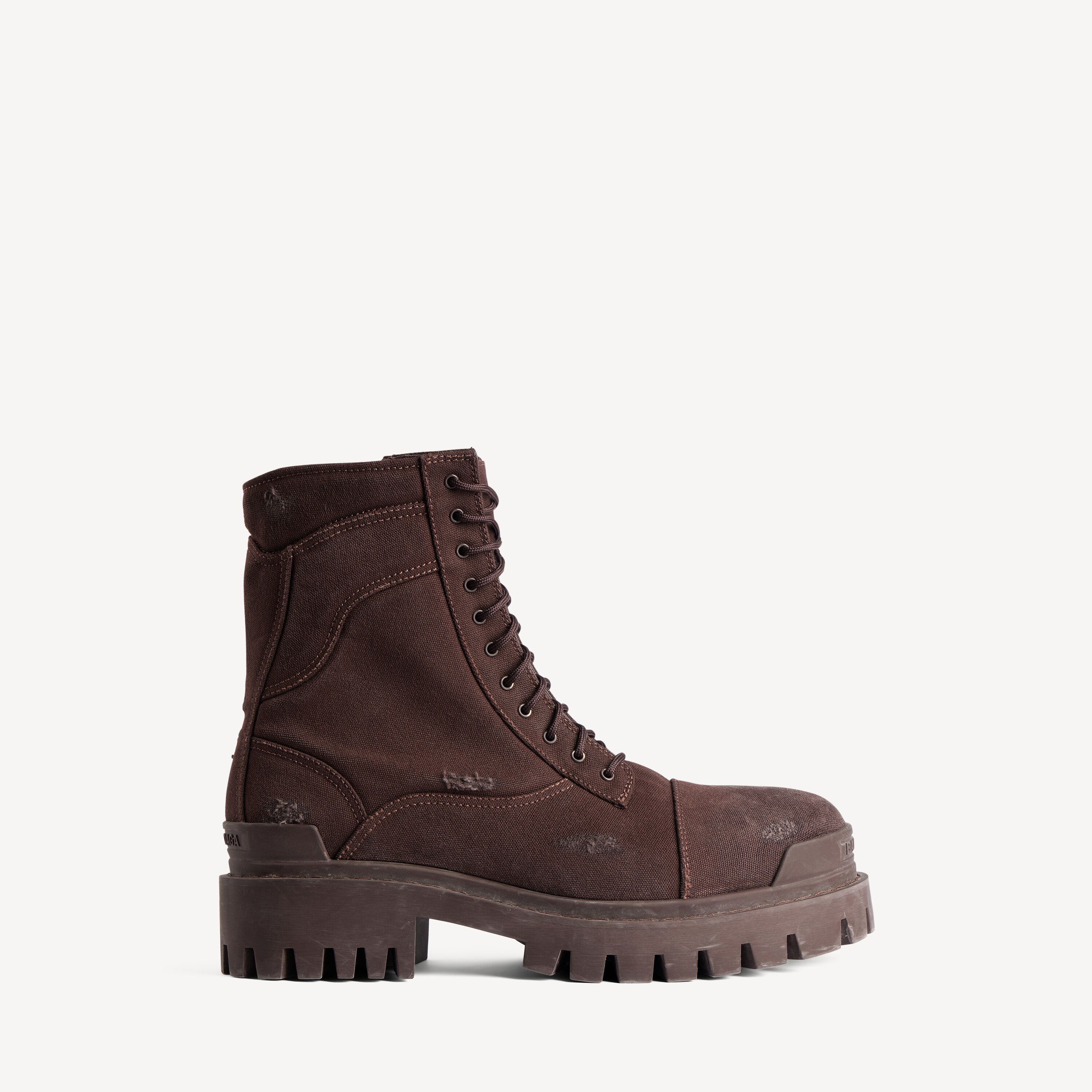 Men's Combat Strike Boot in Dark Brown | Balenciaga US