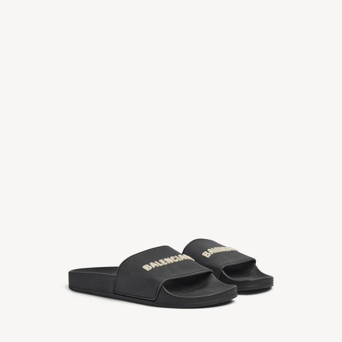 Women's Pool Slide Sandal in Black/white | Balenciaga US