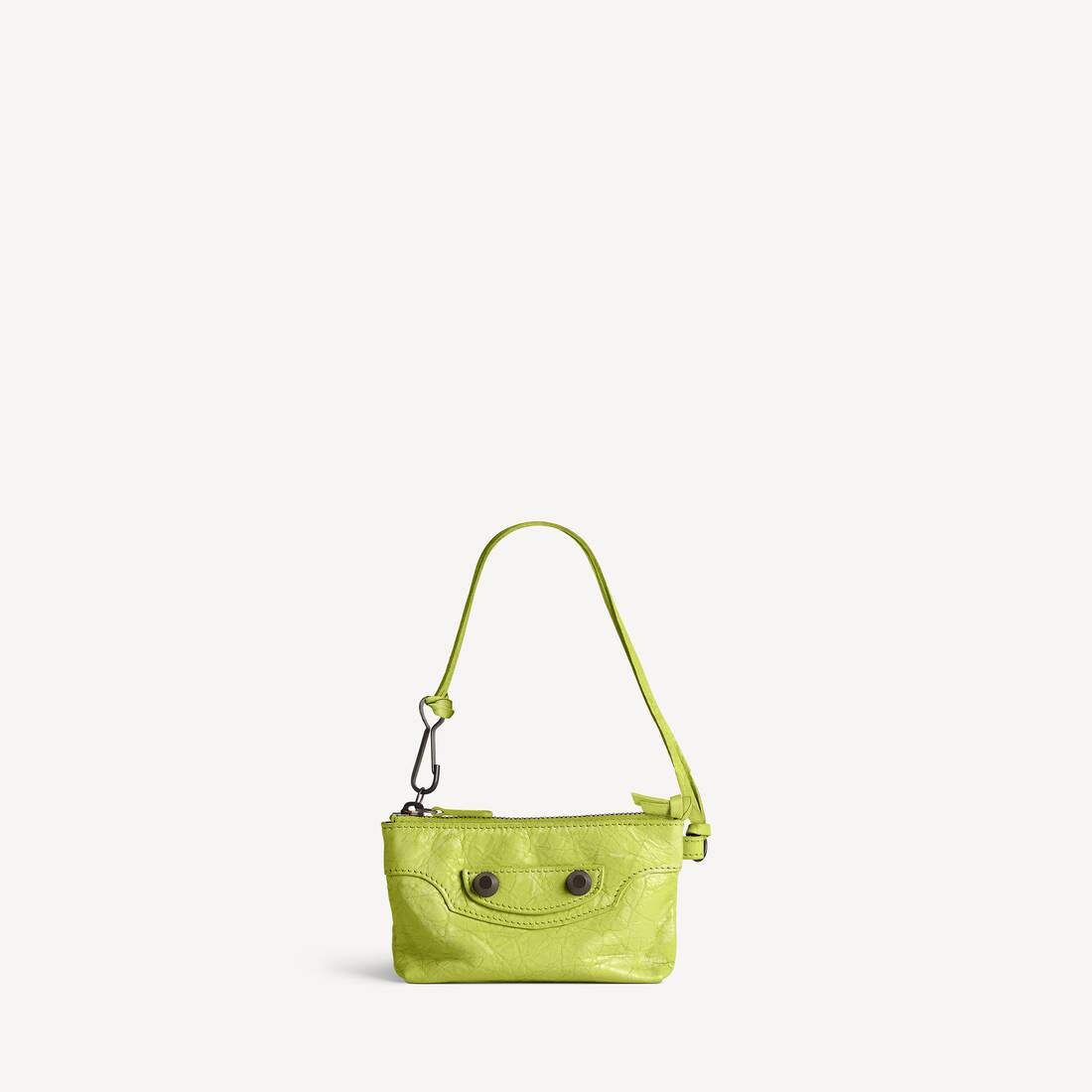 Women's Le City Zipped Pouch Charm in Pistache | Balenciaga US