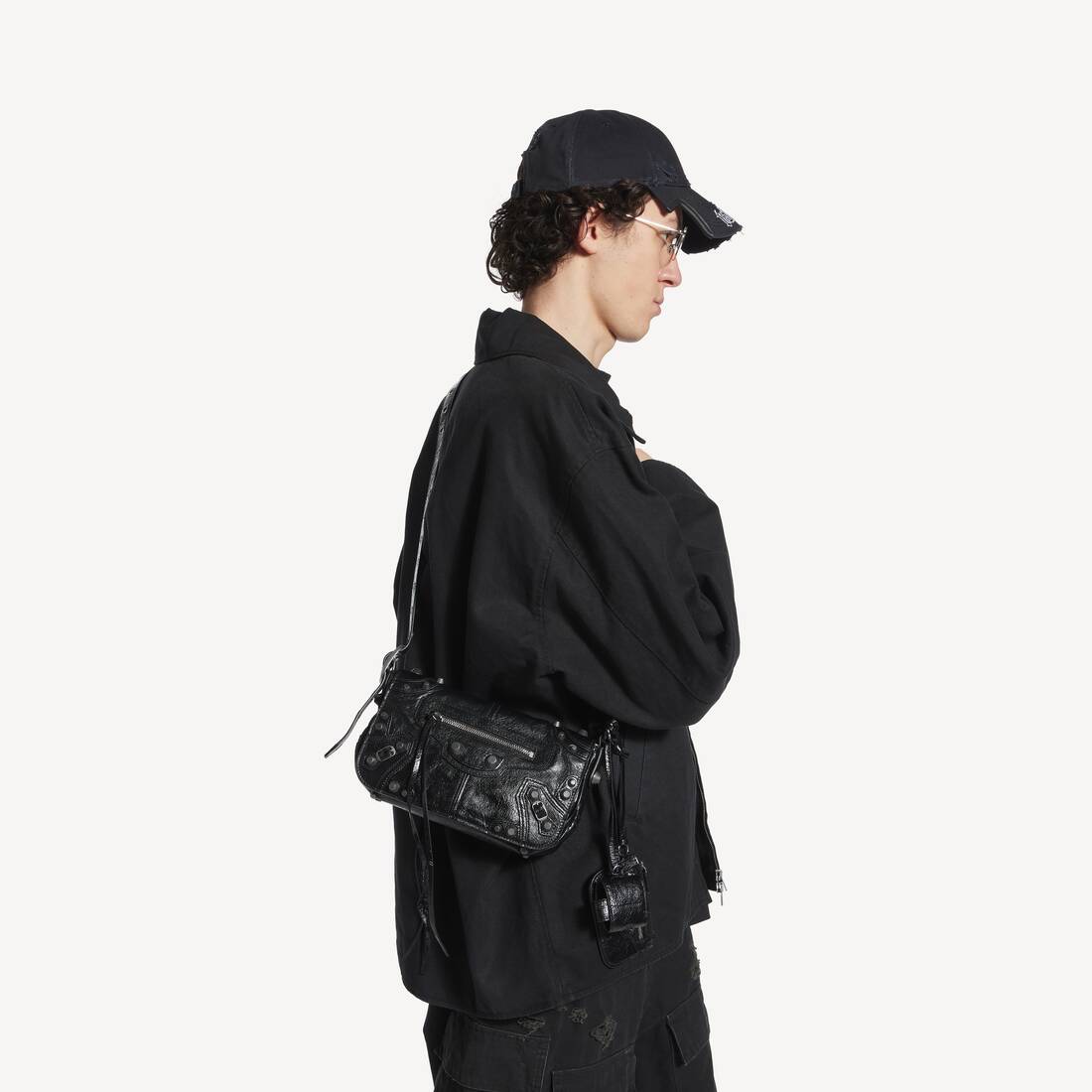 Men's Le Cagole Flap Bag Xs in Black | Balenciaga US