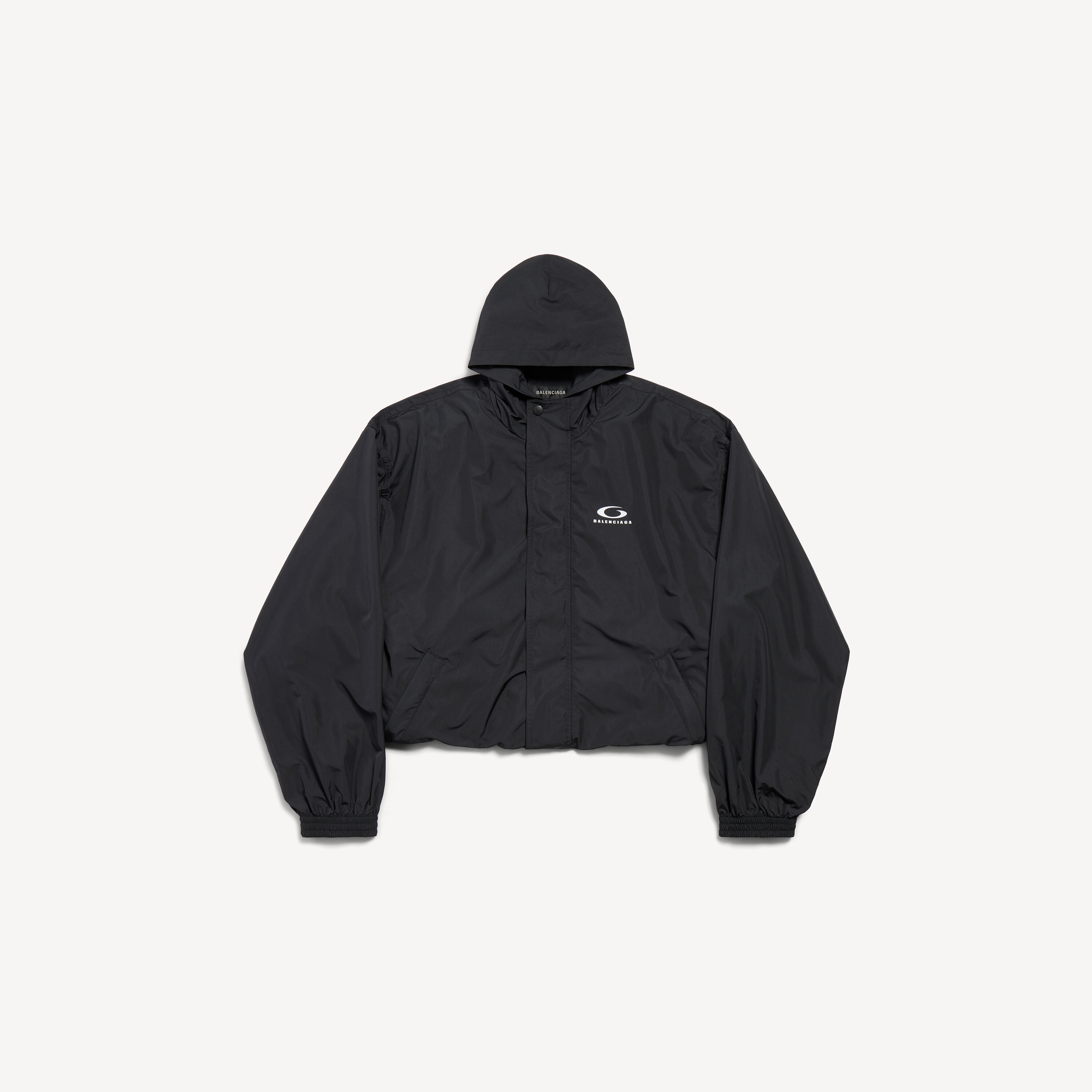 ブラック の ウィメンズ フォールデッド ウィンドブレーカー