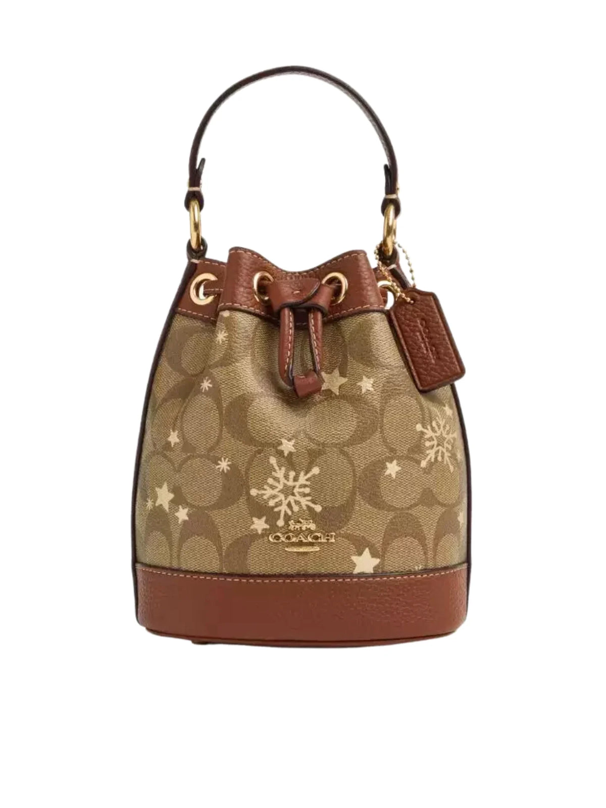 Coach Dempsey Drawstring Bucket Bag 15 In Signature Canvas With