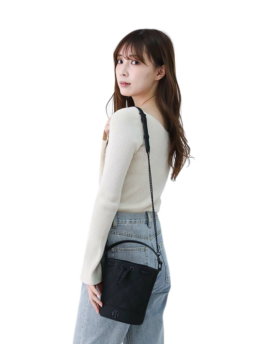 Tory Burch Willa Matte Mini Bucket Bag Black – Balilene