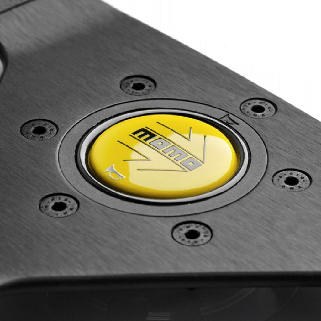 Momo Monte Carlo 350mm Leather Yellow Stitch Steering Wheel