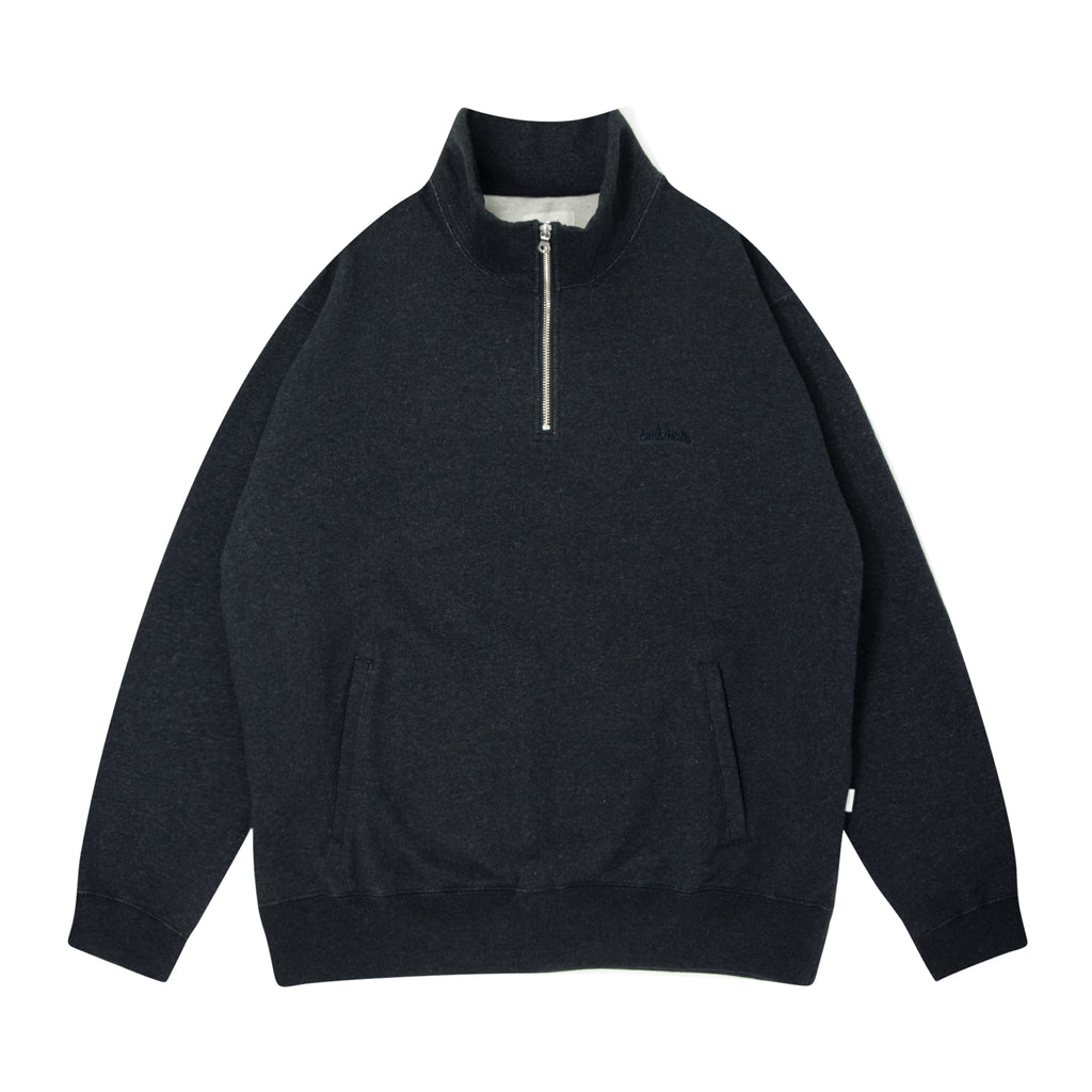 Small Logo Half Zip Sweatshirt (dark heather navy) – ballaholic
