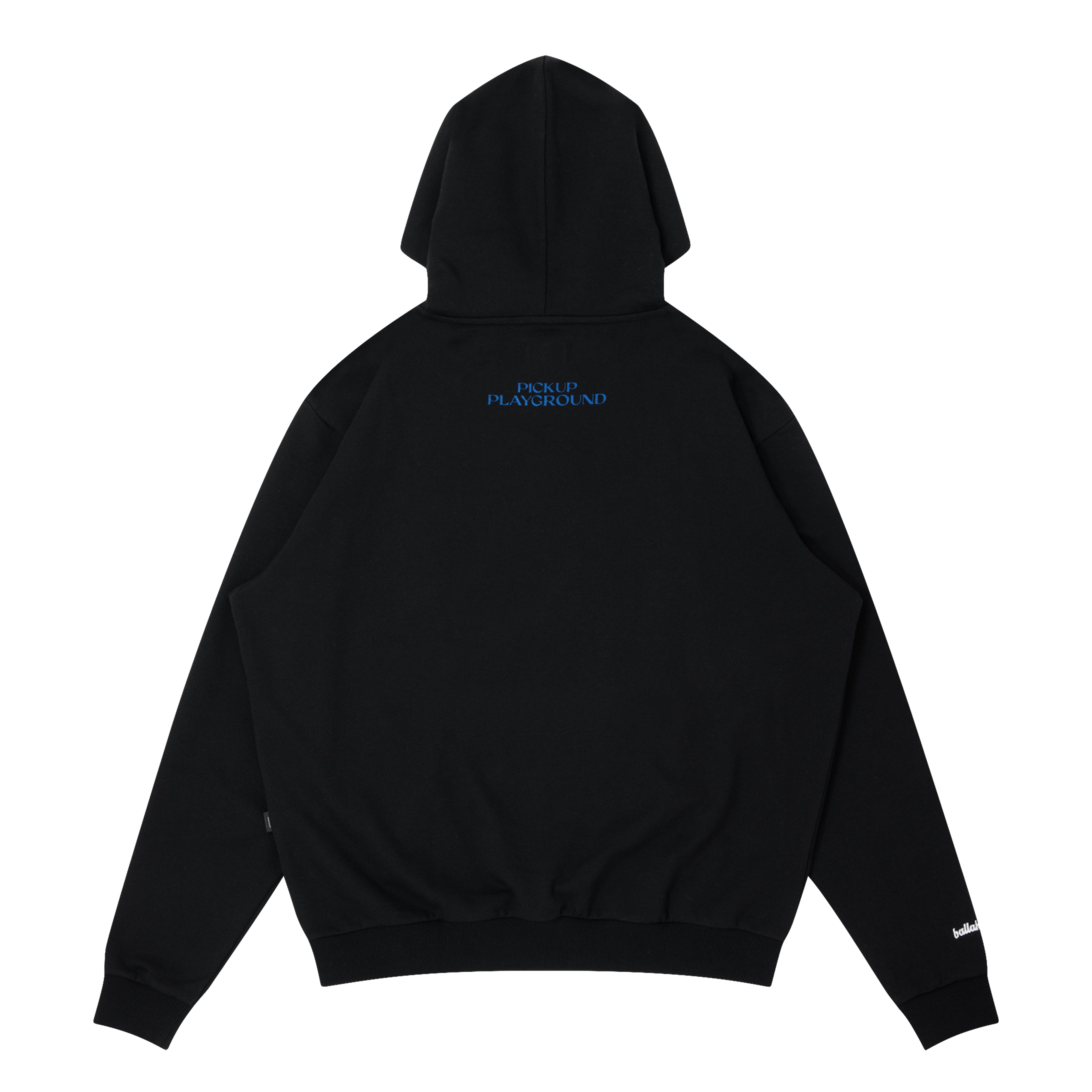 Logo Sweat Hoodie -PICK UP PLAYGROUND- (black/blue) – ballaholic