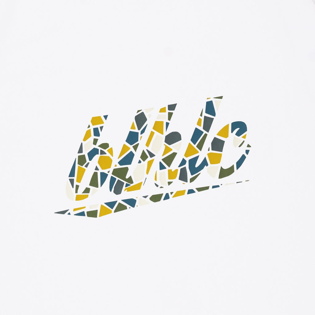 blhlc Back Print Cool Long Tee (white/snowy ivory mosaic