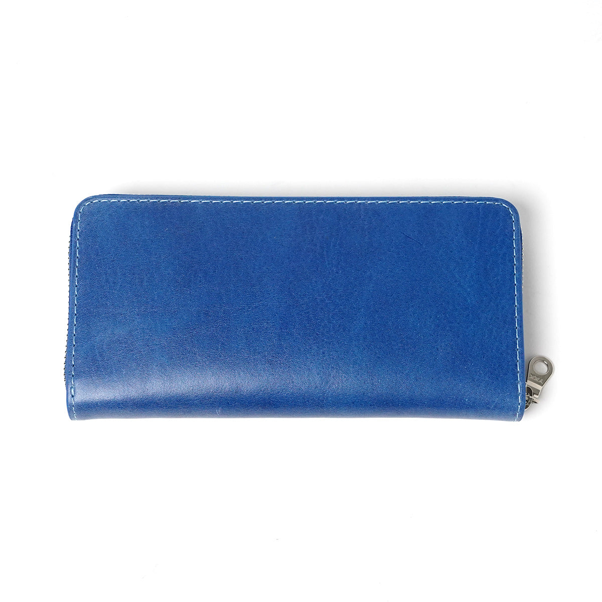 藍染め レザー ラウンドファスナー 長財布 ZYS097