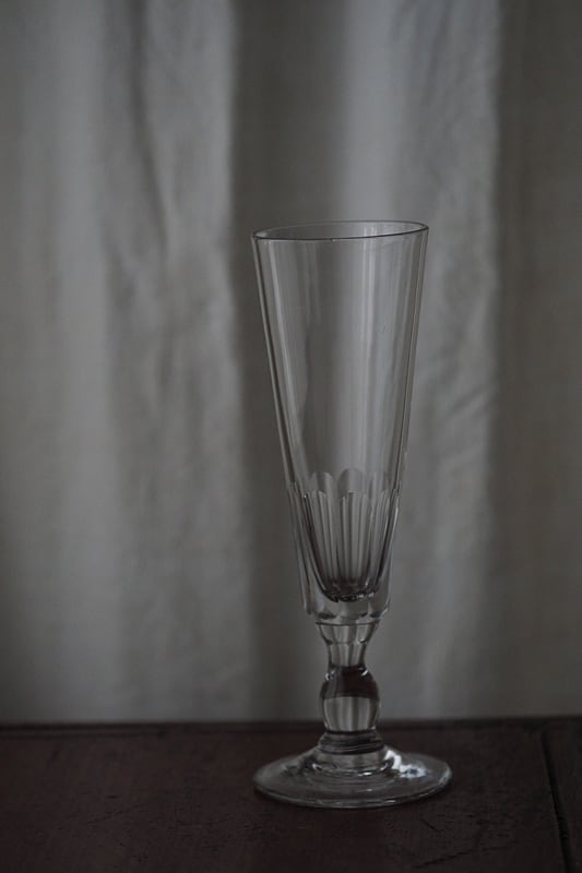 アンティークフルート型グラス-antique champagne glass_2