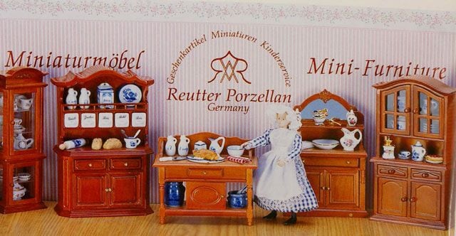 ロイター ミニチュア カップ＆ソーサー4客セット ブルーオニオン | 木