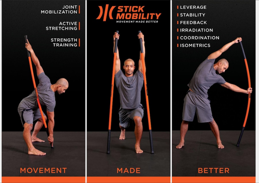 3本set》Stick Mobility-Long Stick2本+Short Stick1本 - Standard