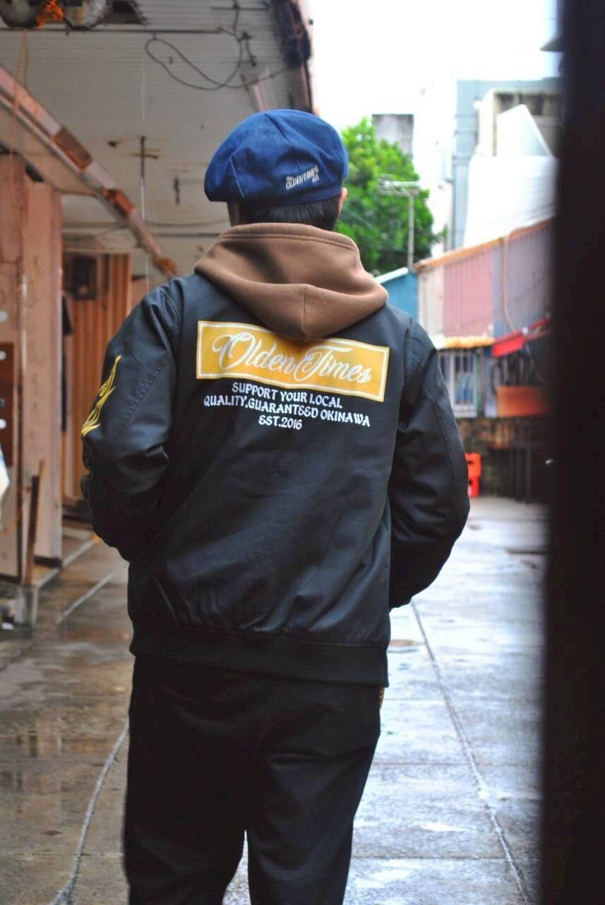 新作/2色展開】BOX LOGO T/C STADIUM JACKET | OLDENTIMES OKINAWA
