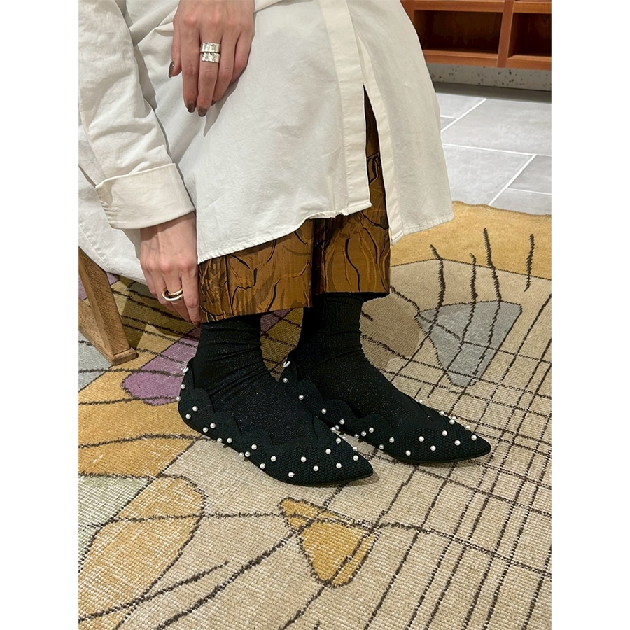 scallop pearls pattern / BLACK | Offen