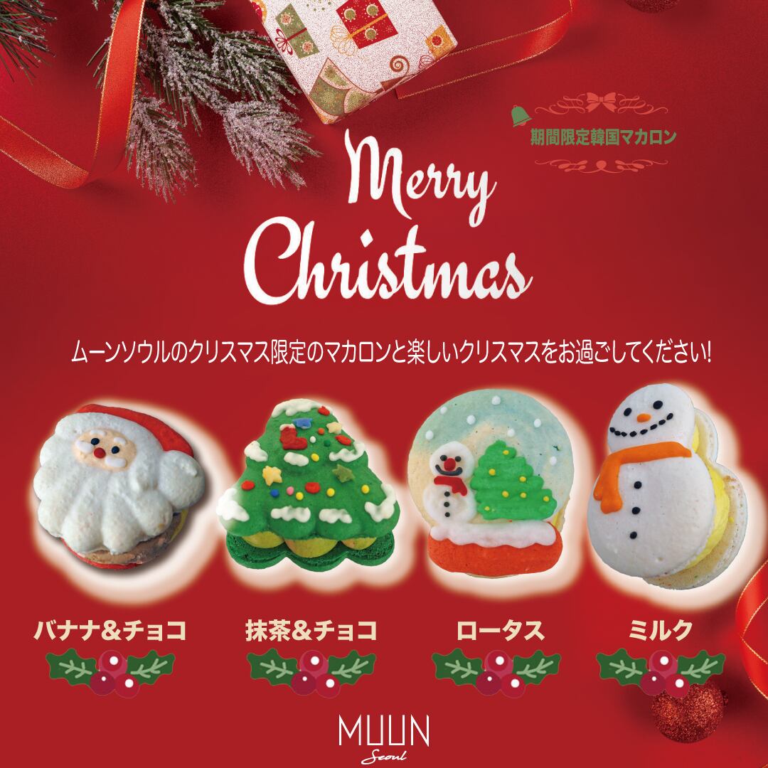 𝓂𝑒𝓁𝓁𝑜𝓌𝓂𝓊𝓊𝓃 クリスマス限定マカロン | muunseoul