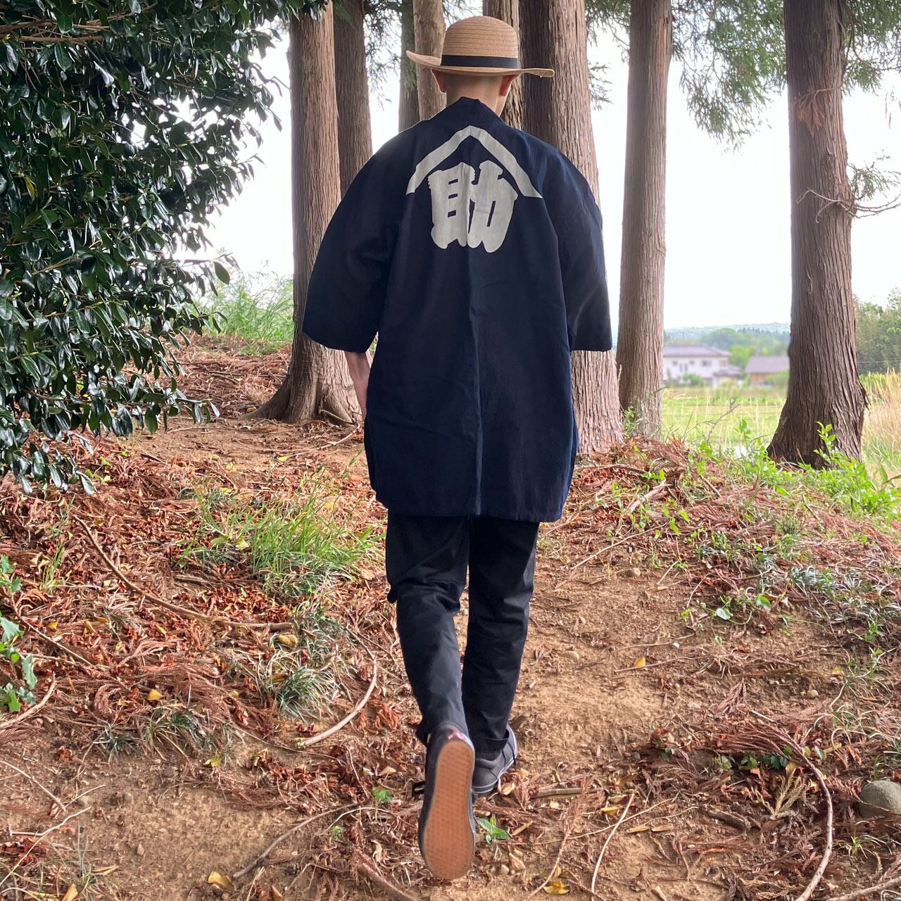 印半纏 藍染 木綿 大紋入り｜昭和中期のジャパンヴィンテージを纏う一