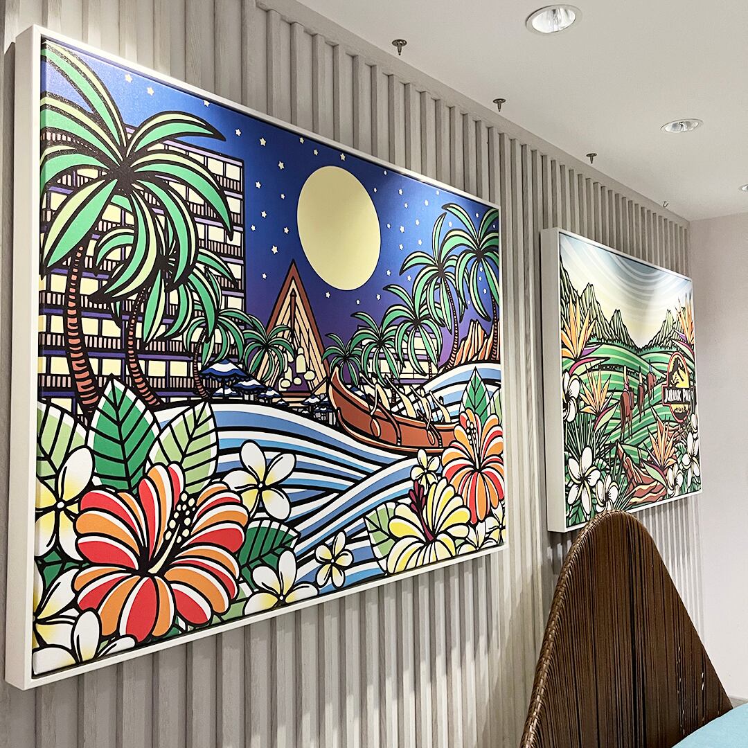 アウトリガー・ワイキキ・ビーチコマー・ホテルにて TAMO の作品が展示