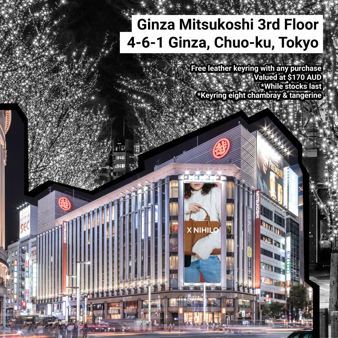 オーストラリア発レザーバッグブランド「エックス二ヒロ」が銀座三越で