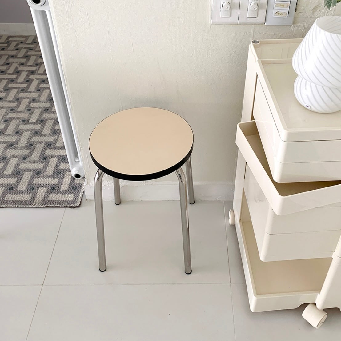 stainless color stool 3colors / ステンレス カラー スツール ウッド