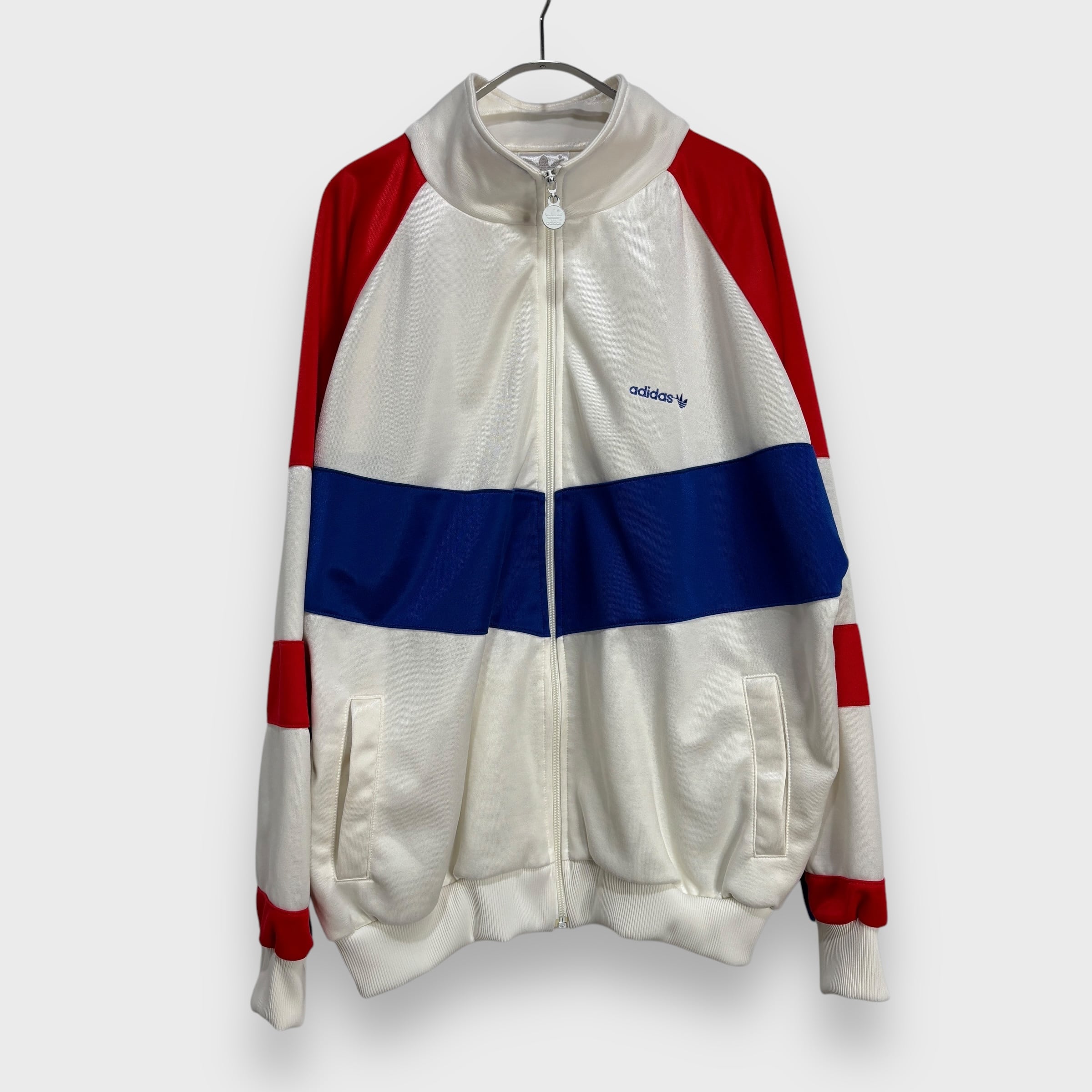 80s adidas アディダス トラックジャケット ジャージ トリコカラー L