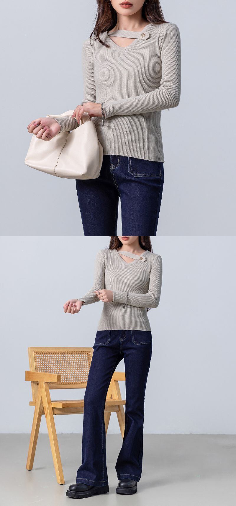 メール便】ハートデザインネックニット／tops2161 | DAY CLOSET