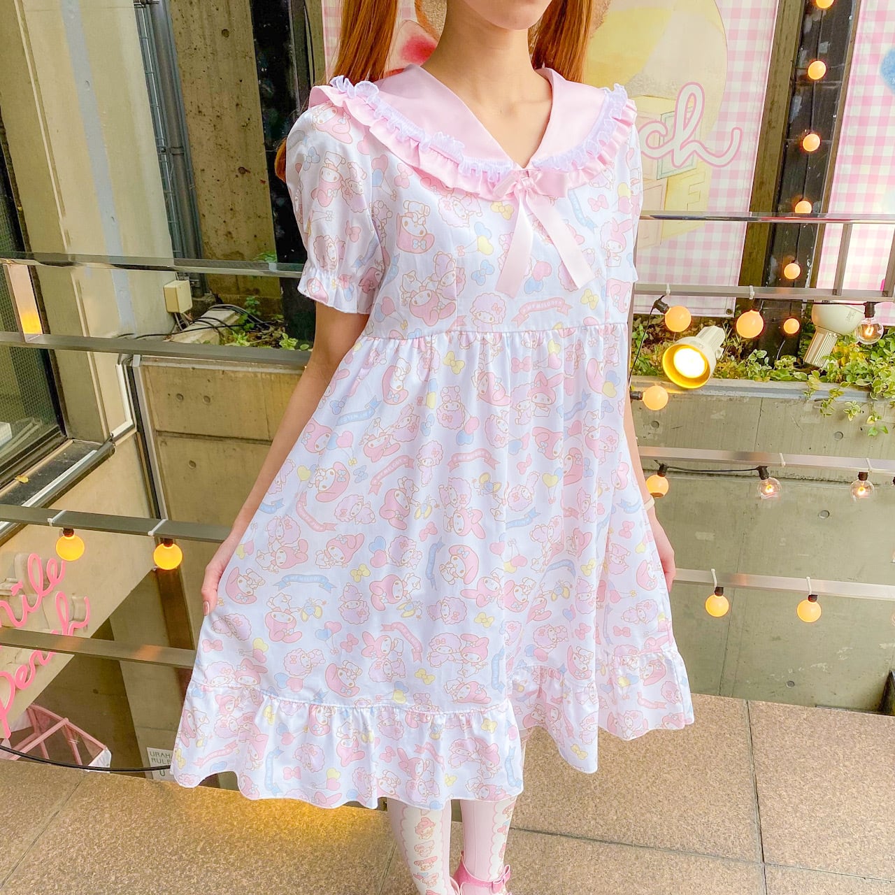 マイメロディ＆ピアノちゃんコラボ セーラーワンピース | NILE PERCH