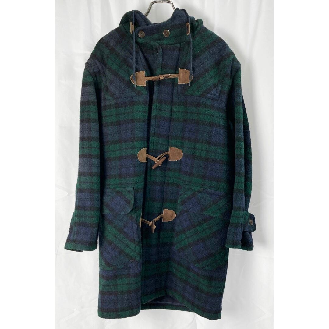 1990's Made In USA L.L.Bean Black Watch Wool Duffle Coat | Daily
