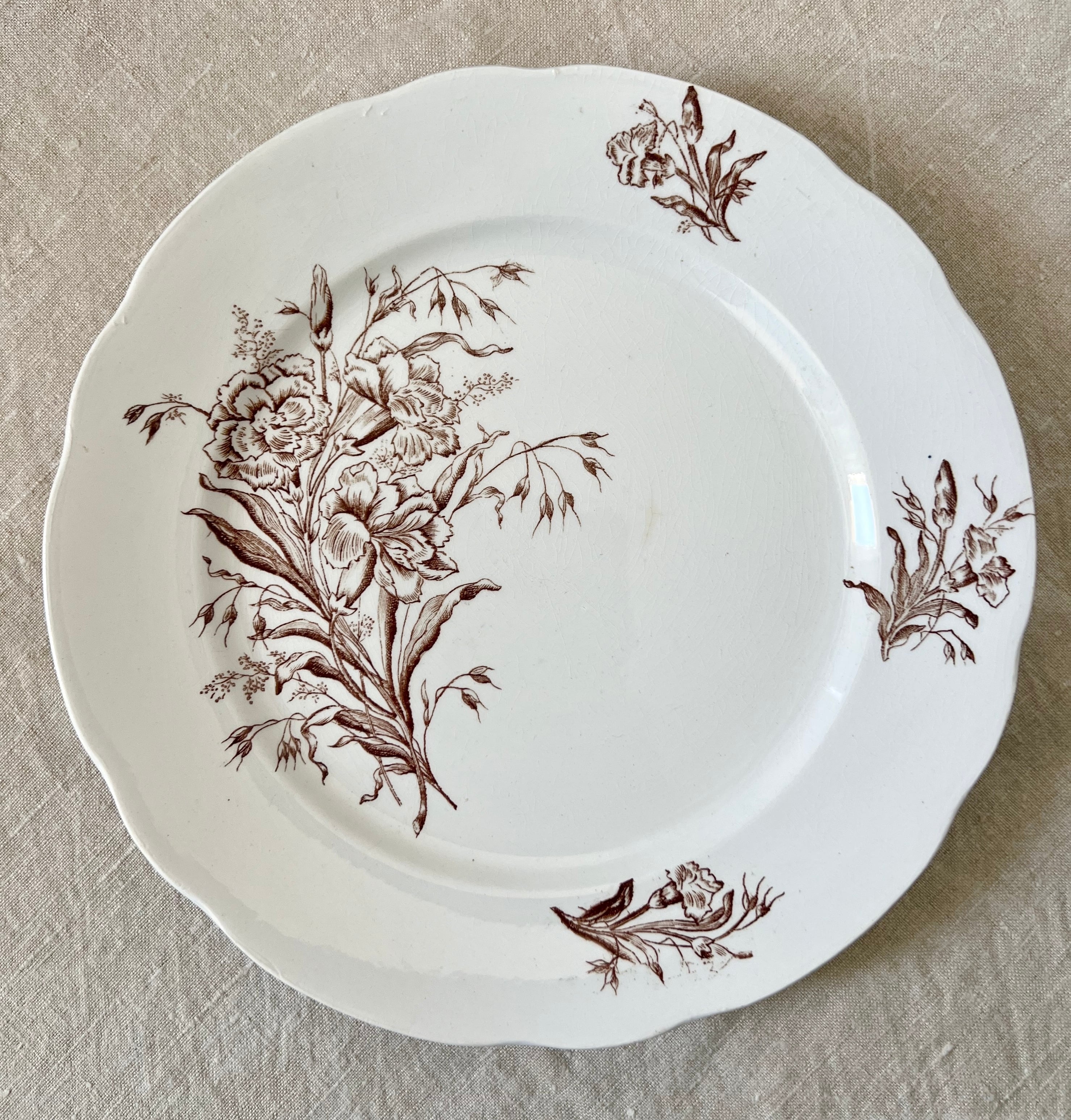 Faïencerie d'onnaing nord œillet 平皿2 | antiquemanon