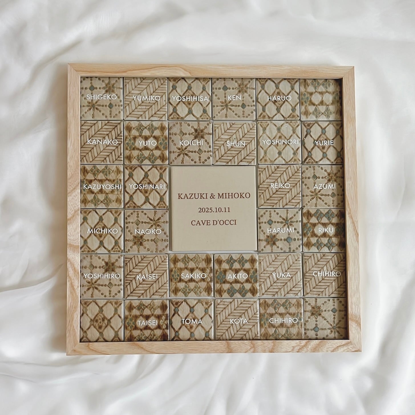 美濃焼ラスティカタイルの結婚証明書 | RIUM Wedding Design