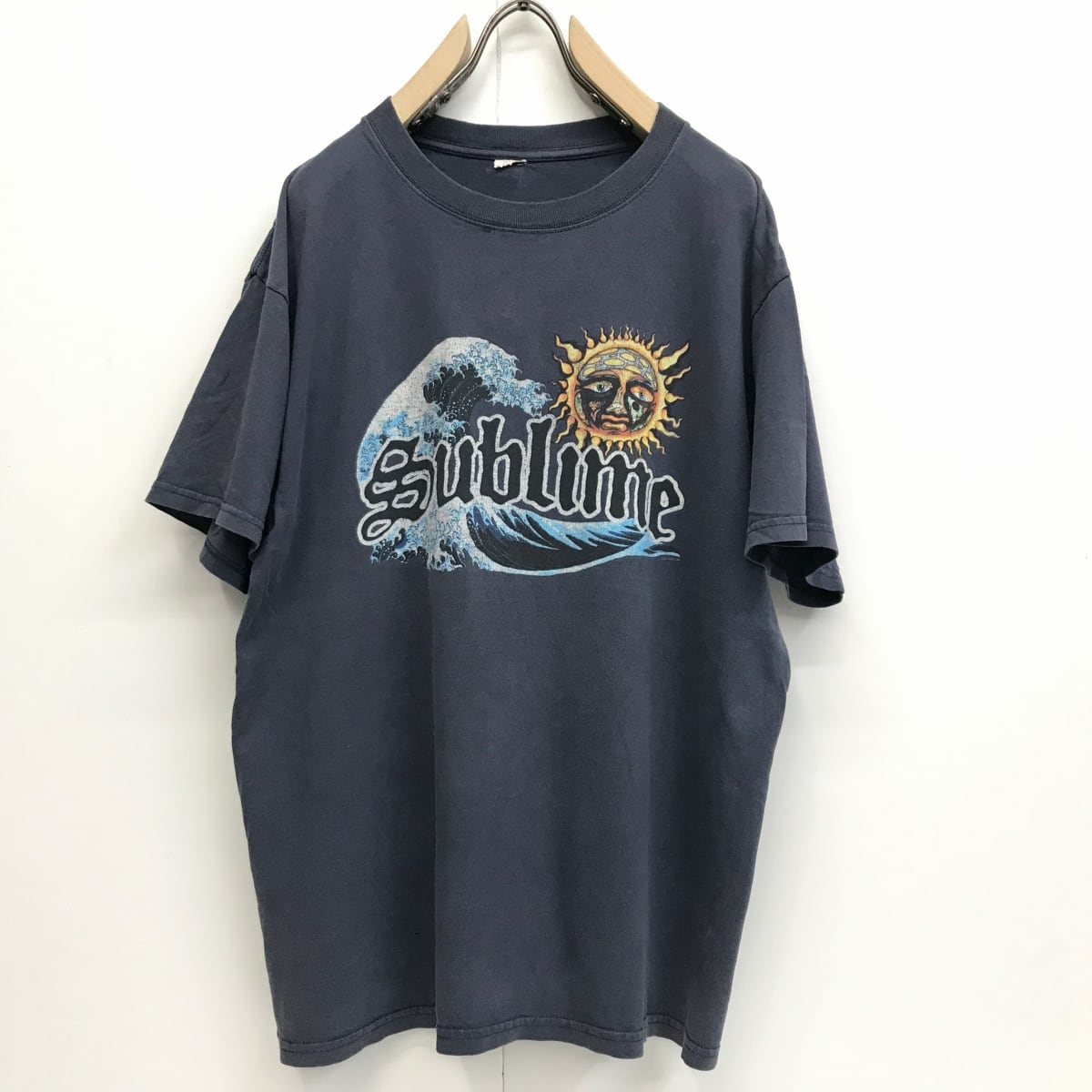 SUBLIME サブライム ロゴプリント バンドT ロックT ネイビー XL