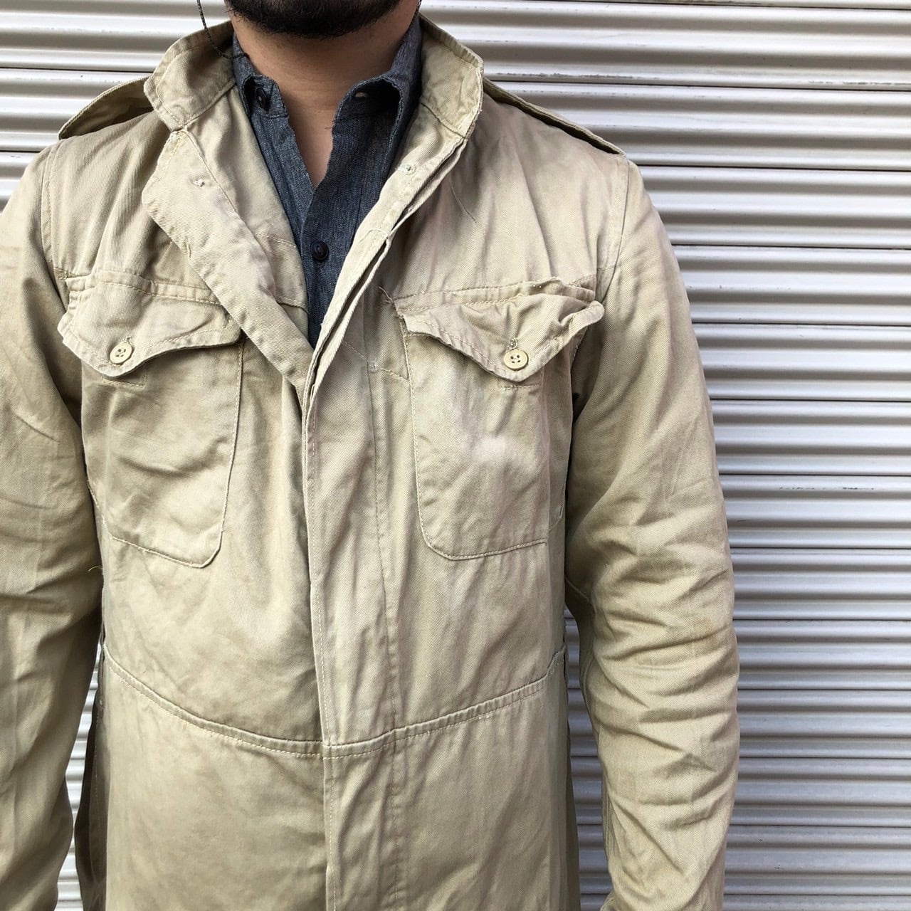 貴重 50s フランス軍 実物 French Army M-52 オールインワン つなぎ