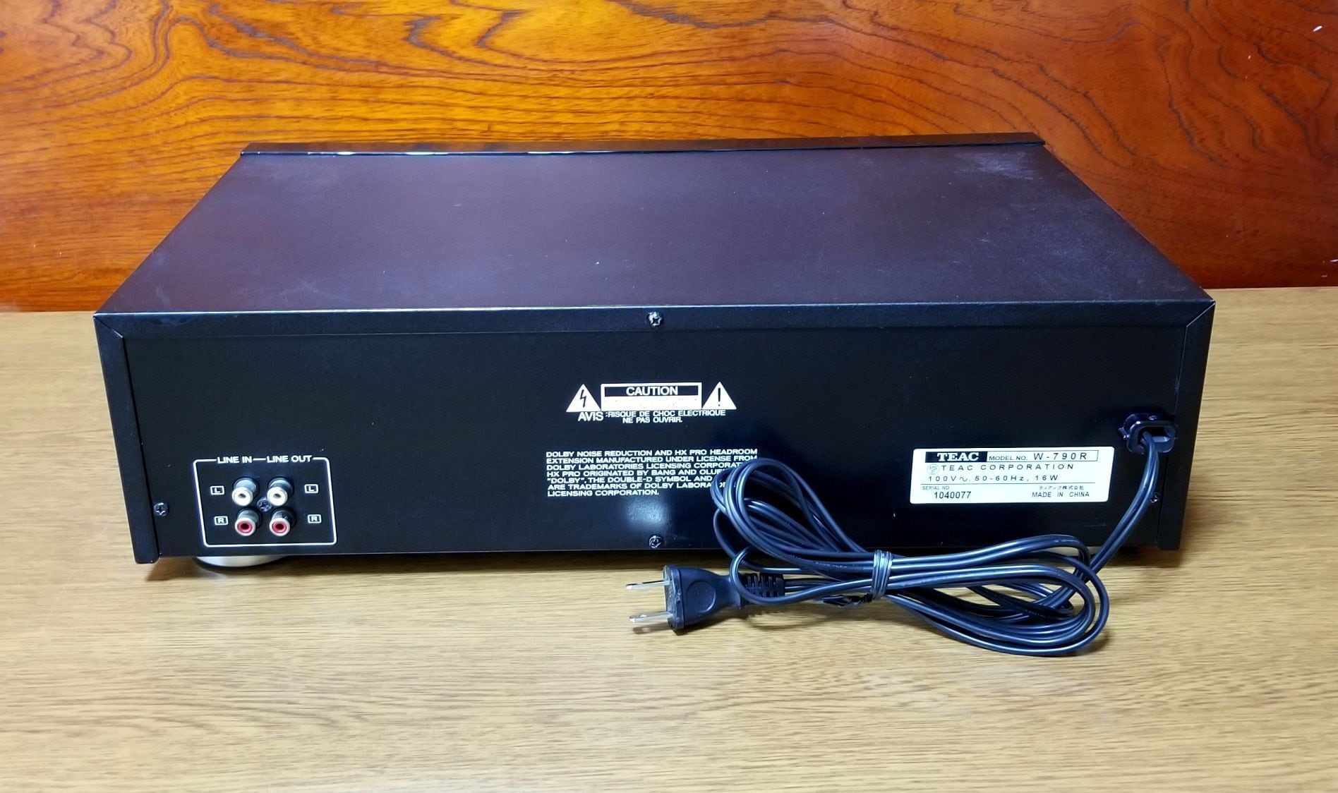 オートリバース ダブルカセットテープデッキ TEAC W-790R-1 完動品