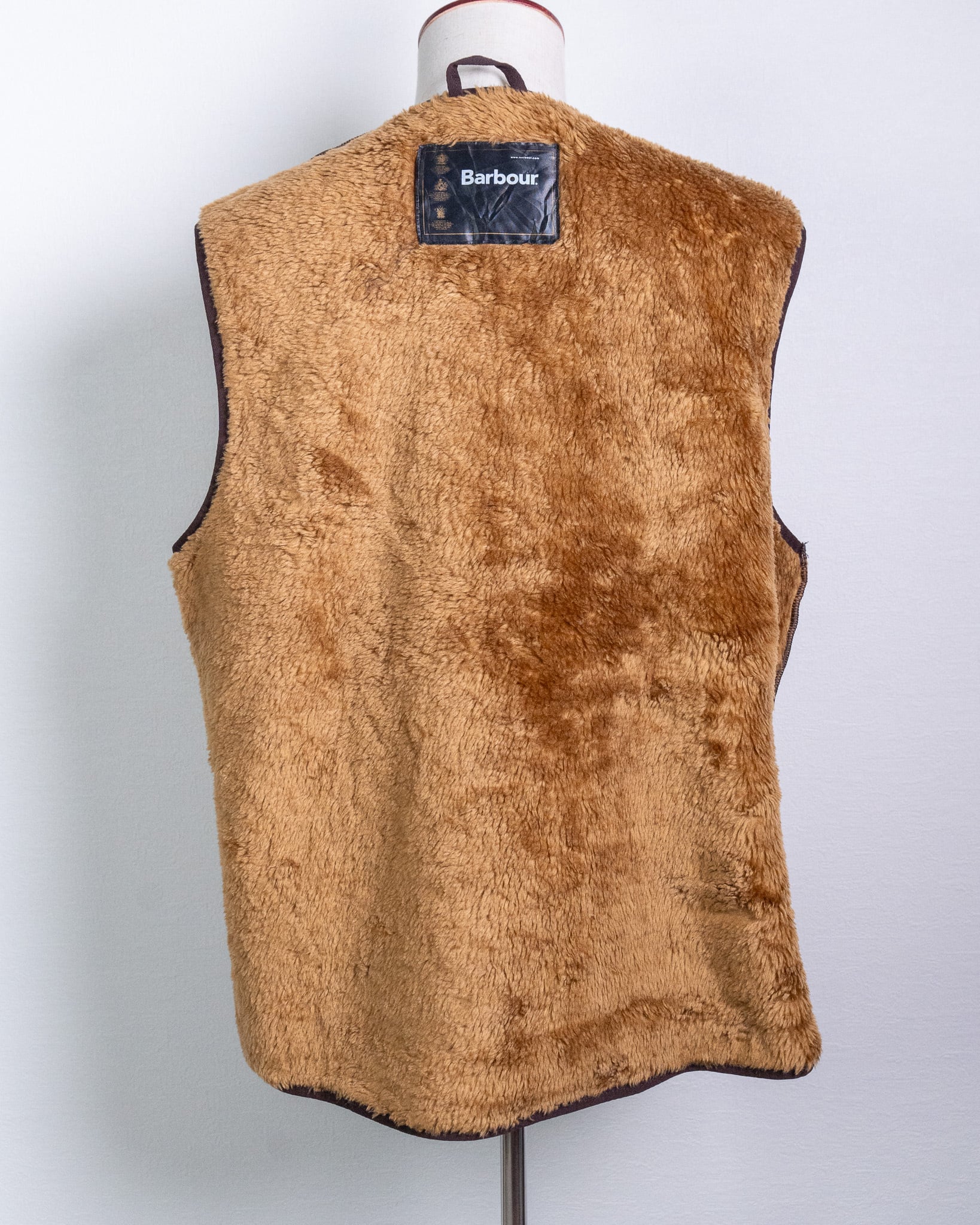 Barbour 3warrant Front Zipper Pile Linner Vest 