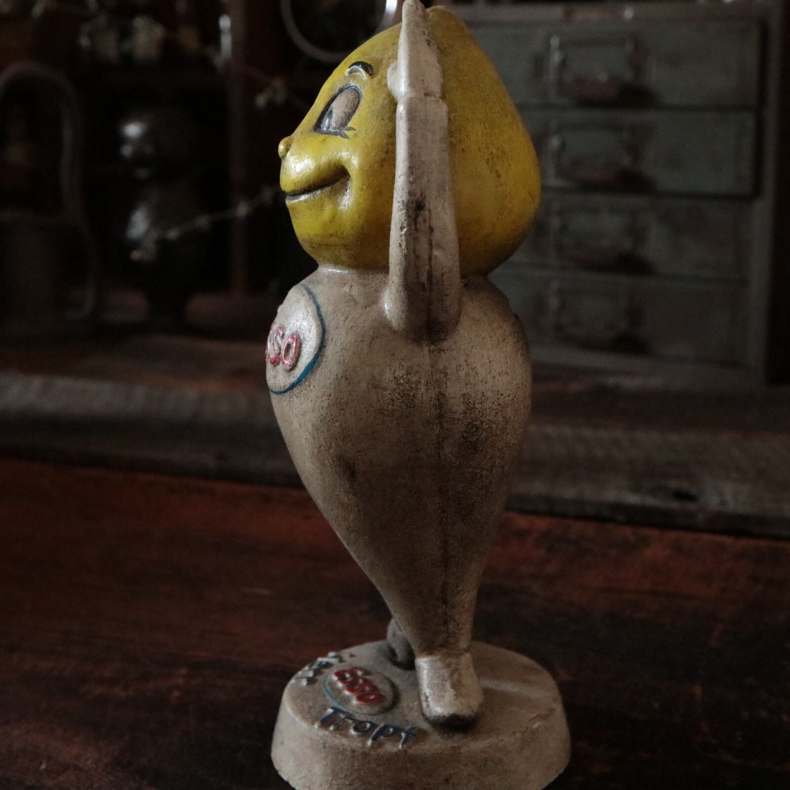 エッソボーイ ドロップボーイ いってきくん Esso 鋳物 貯金箱