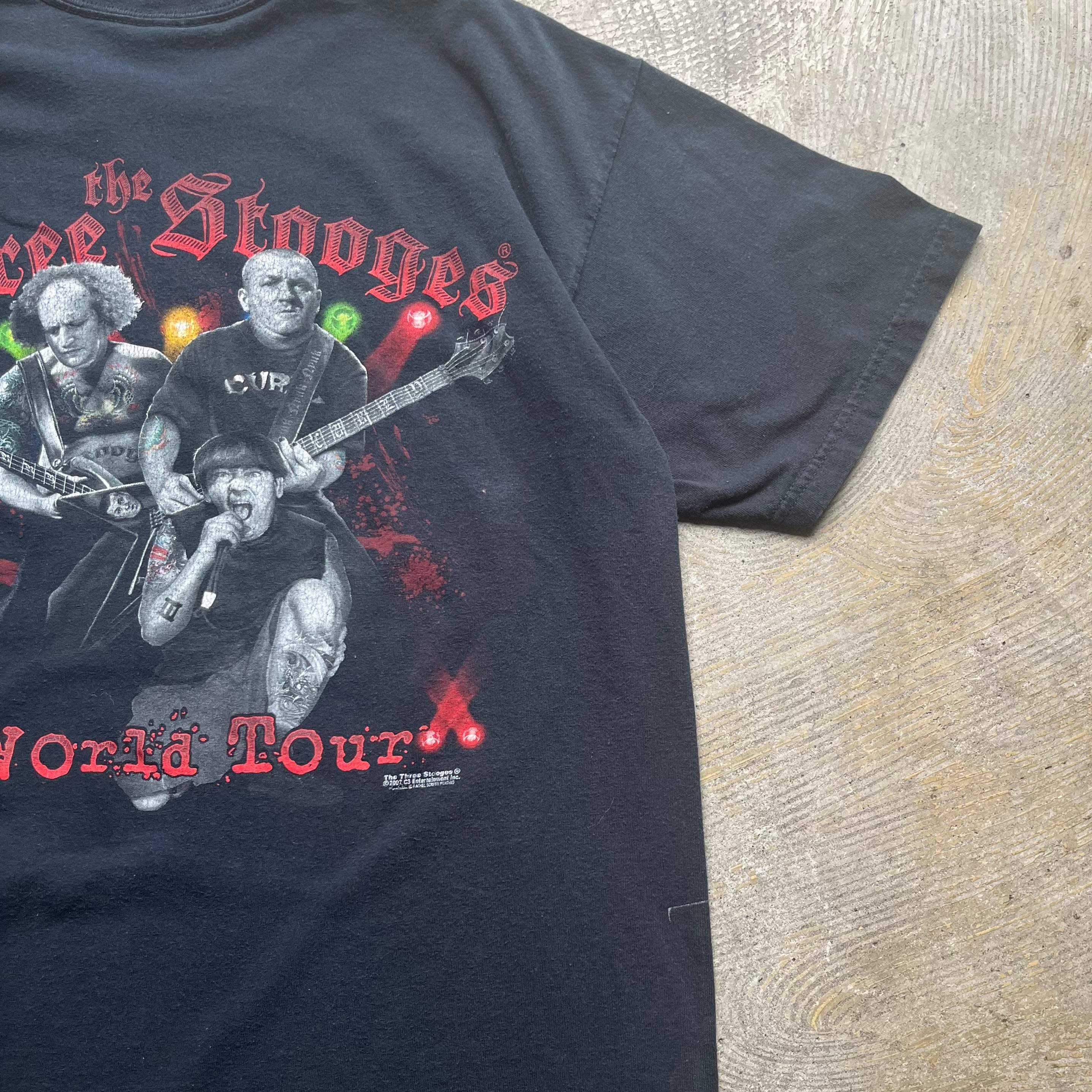 00's Three Stooges World Tour Tshirt 00年代 スリーストゥージズ 三