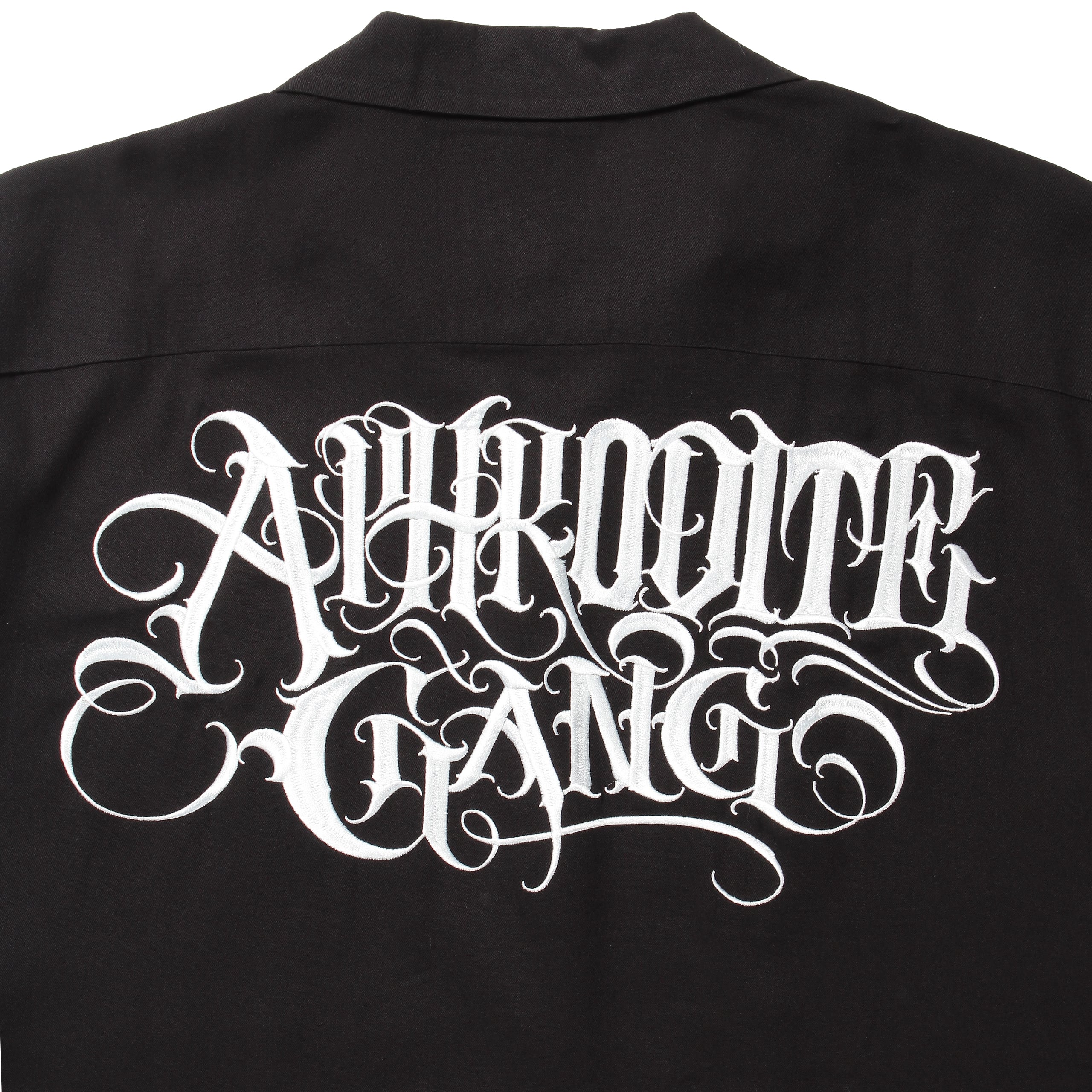 GAKKIN × BUDSPOOL 花罰家紋 CLASSIC LOGO OPEN COLLAR SHIRT