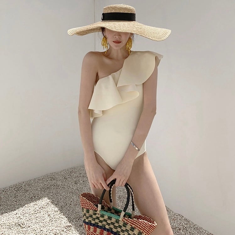 ビックフリルワンショルダースイムウェア☆ | Fanfan Closet - ファン