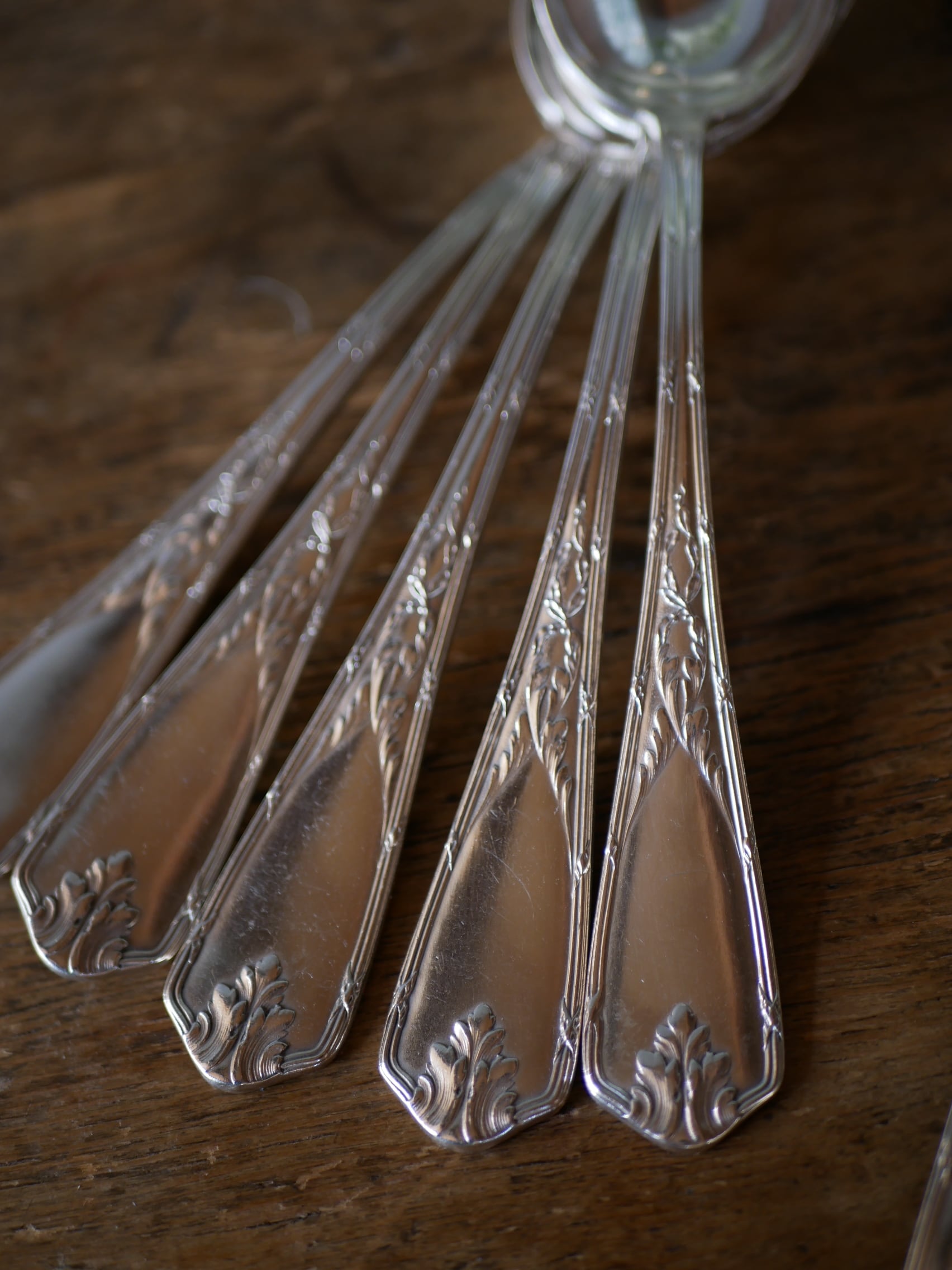 モノグラム入り スプーン＆フォーク シルバープレート フランス